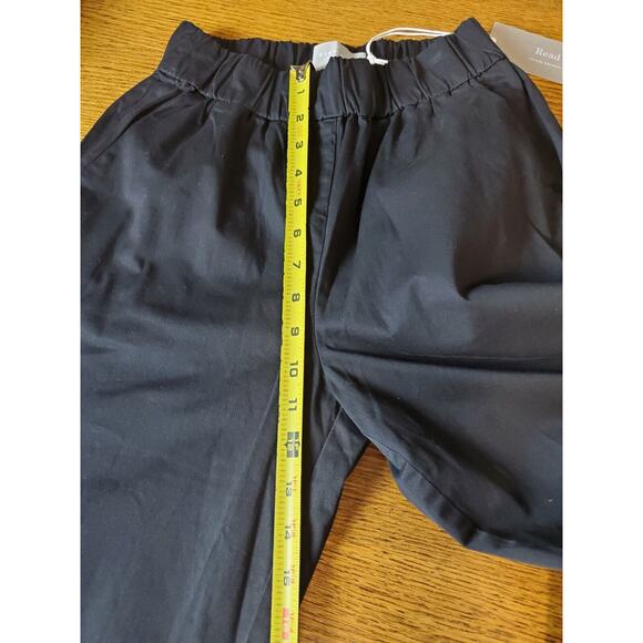 NEW Everlane xs "The Easy Pants" Black Cotton Twill Pull On Relaxed Fit - Picture 9 of 10